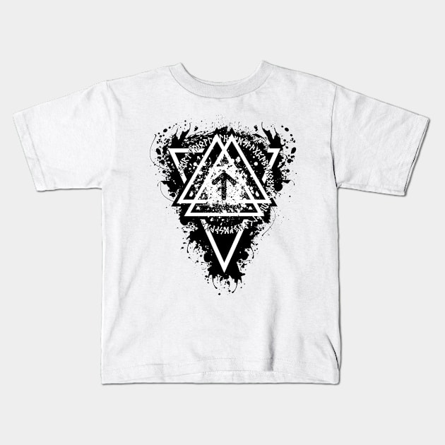 Tiwaz rune Kids T-Shirt by opooqodesign